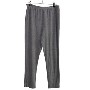 Green Cotton Sustainable Lounge Pants Medium Gray Ribbed Pull On Denmark Granola